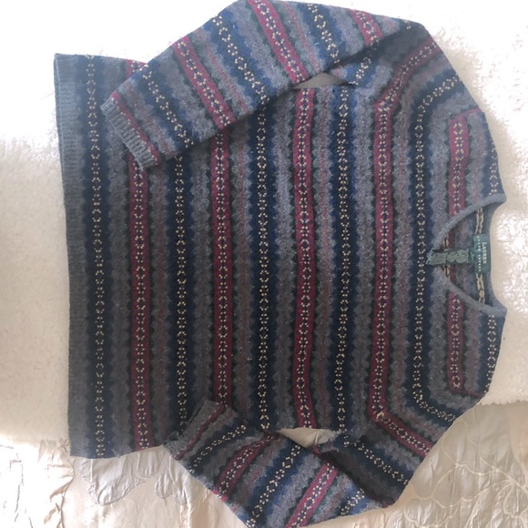 Ralph Lauren Vintage Wool V neck Sweater Sz S - Picture 2 of 8